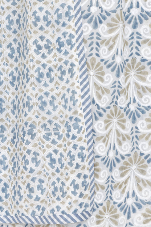 Mulmul Cotton Dohar In Block Print